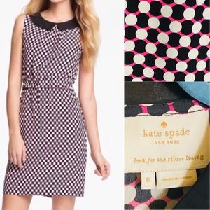 Kate Spade Silk Polka Dot Dress Peter Pan Collar